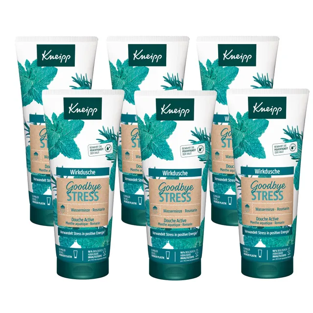 kneipp-wirkdusche-goodbye-stress-rosmarin-wasserminze-multipack-6-x-200-ml-dusch image 1