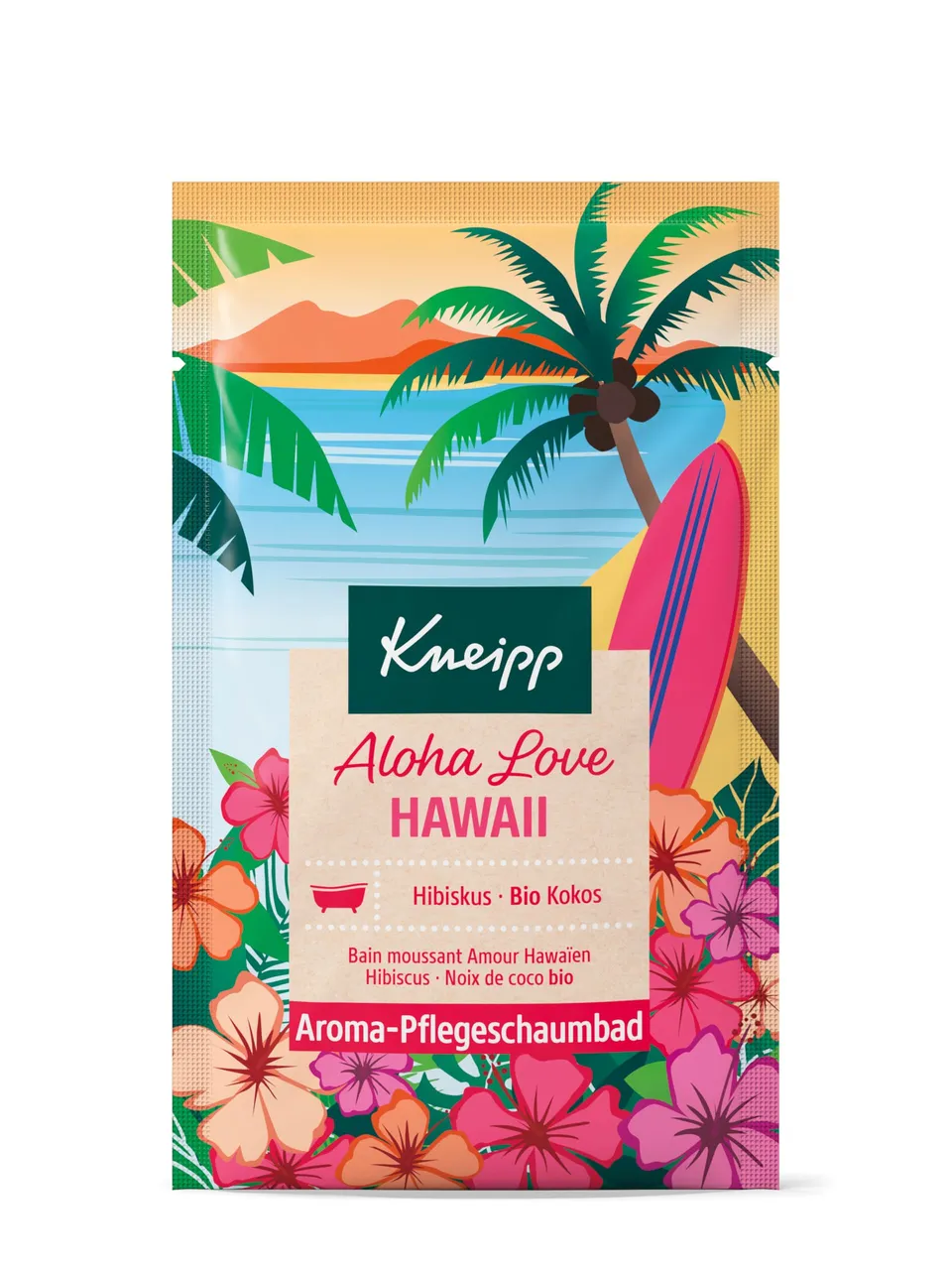 kneipp-aroma-pflegeschaumbad-aloha-love-hawaii-50-ml-badezusatz-mit-hibiskusbl-t image 1