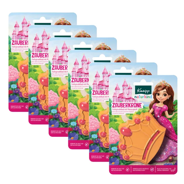 kneipp-naturkind-zauberkrone-farbsprudelbad-badebombe-f-r-kinder-mit-maracujaduf image 1