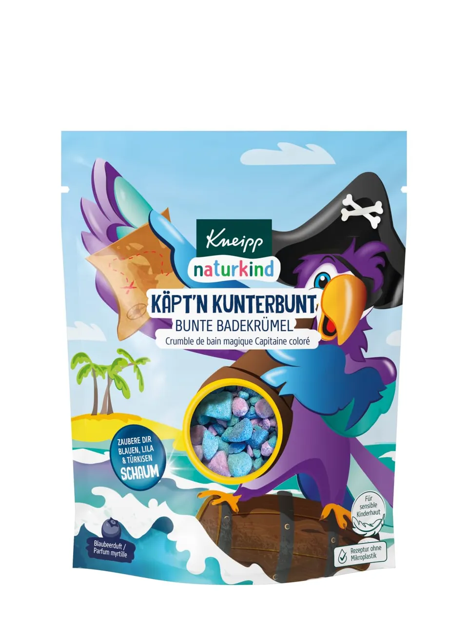 kneipp-naturkind-k-ptn-kunterbunt-badekr-mel-100-g-buntes-farbsprudelbad-f-r-kin image 1