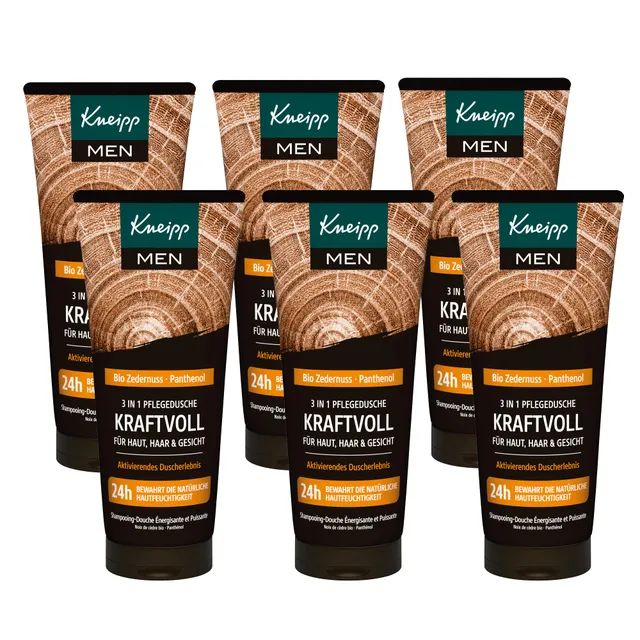 kneipp-men-3-in-1-pflegedusche-kraftvoll-6-x-200-ml-multipack-duschgel-f-r-haut- image 1