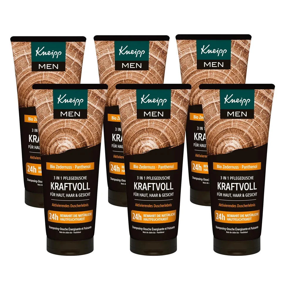 kneipp-men-3-in-1-pflegedusche-kraftvoll-6-x-200-ml-multipack-duschgel-f-r-haut- image 1