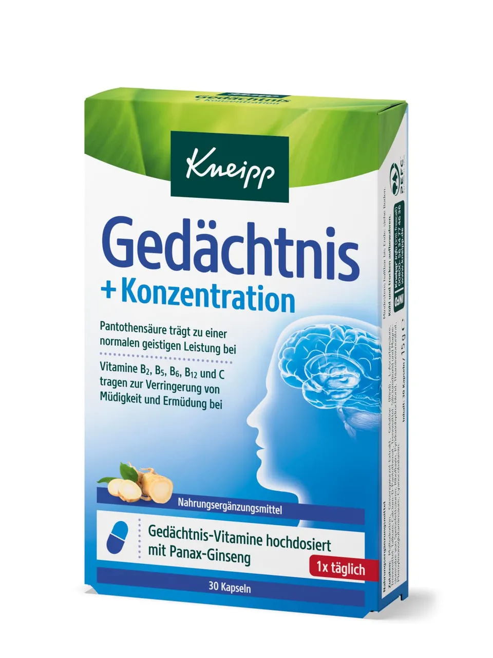 kneipp-ged-chtnis-konzentration-30-kapseln-nahrungserg-nzung-mit-pantothens-ure- image 1
