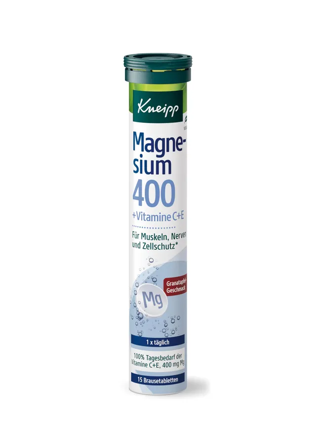 kneipp-brausetabletten-magnesium-400-vitamin-c-e-granatapfel-geschmack-15-brause image 1
