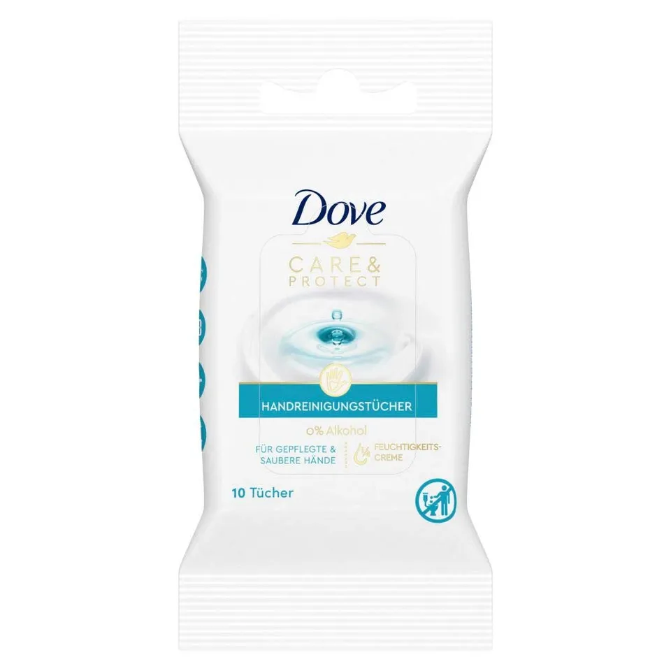 dove-care-protect-handreinigungst-cher-0-alkohol-mit-1-4-feuchtigkeitscreme-10-t image 1