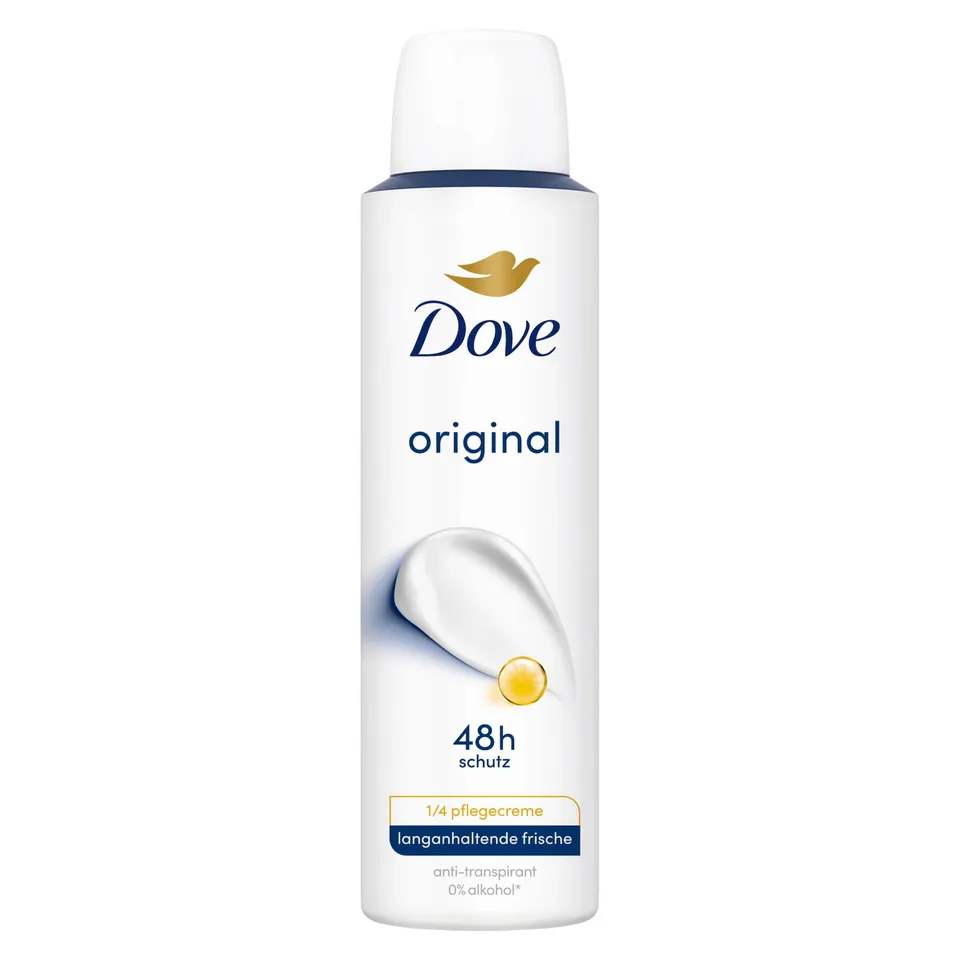 dove-deo-spray-original-anti-transpirant-mit-48h-schutz-pflegecreme-150-ml image 1