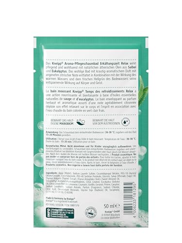 kneipp-aroma-pflegeschaumbad-erk-ltungszeit-relax-salbei-eukalyptus-15-x-50-ml image 8