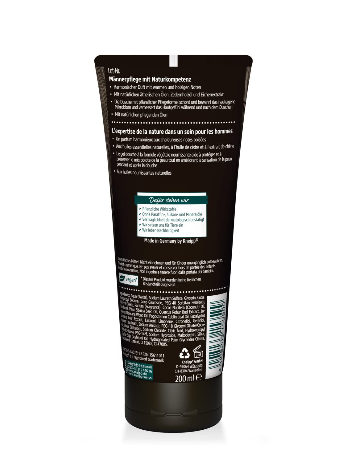 kneipp-kraftvoll-2-in-1-m-nner-duschgel-200-ml-haut-haar-mit-zedernuss-eiche image 2