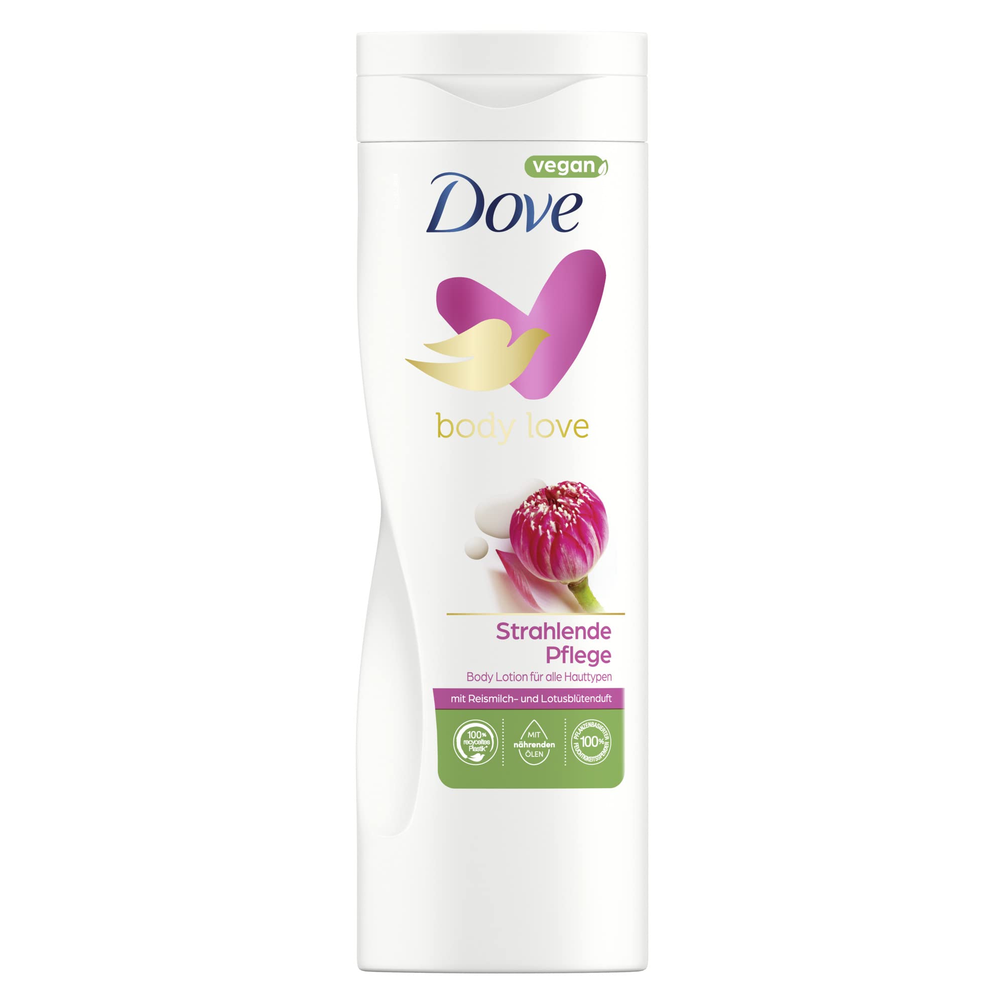 dove-body-love-body-lotion-strahlende-pflege-mit-reismilch-lotusbl-tenduft-vegan image 1