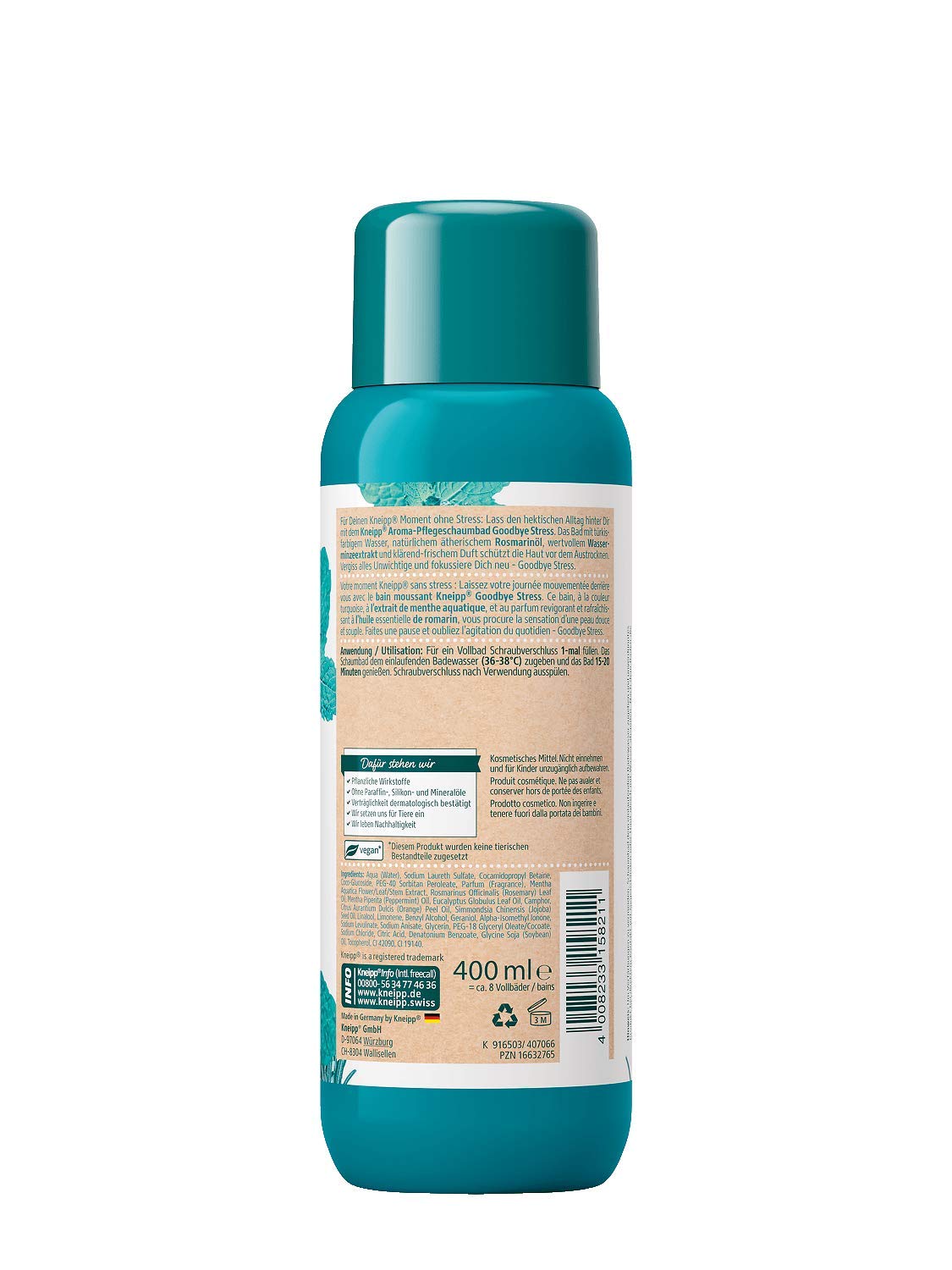 kneipp-aroma-pflegeschaumbad-goodbye-stress-2-x-400-ml-doppelpack-schaumbad-mit- image 2