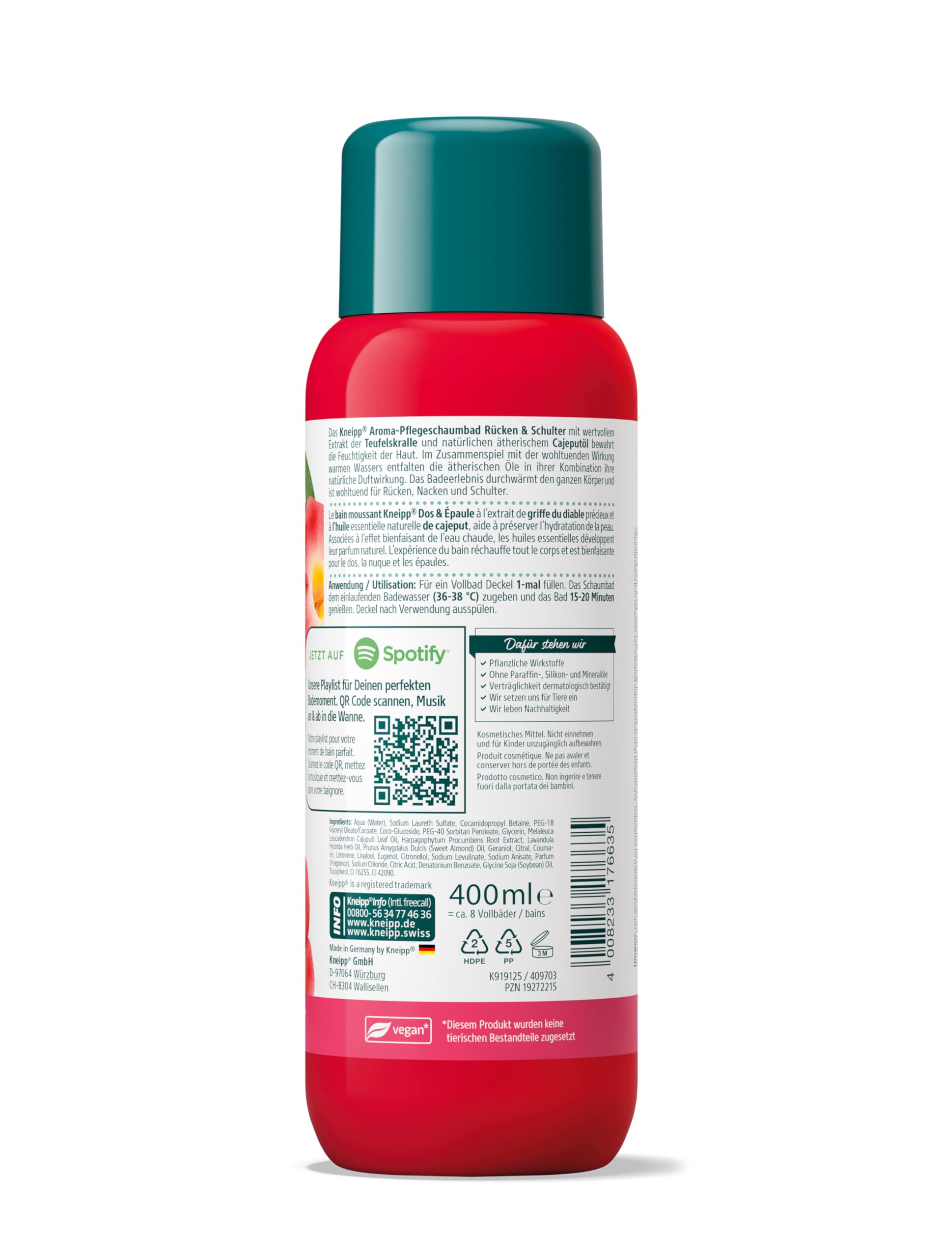 kneipp-aroma-pflegeschaumbad-r-cken-schulter-400-ml-mit-teufelskralle-extrakt-ca image 2