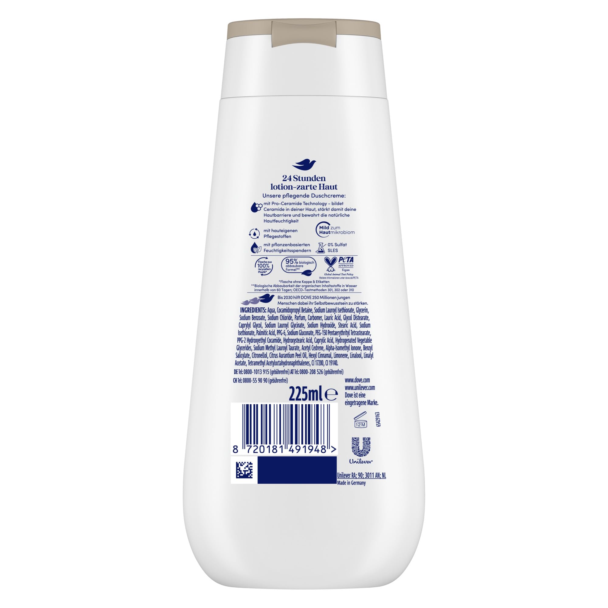 dove-advanced-care-duschcreme-seidig-zart-225-ml-pro-ceramide-technology-24-h-lo image 4