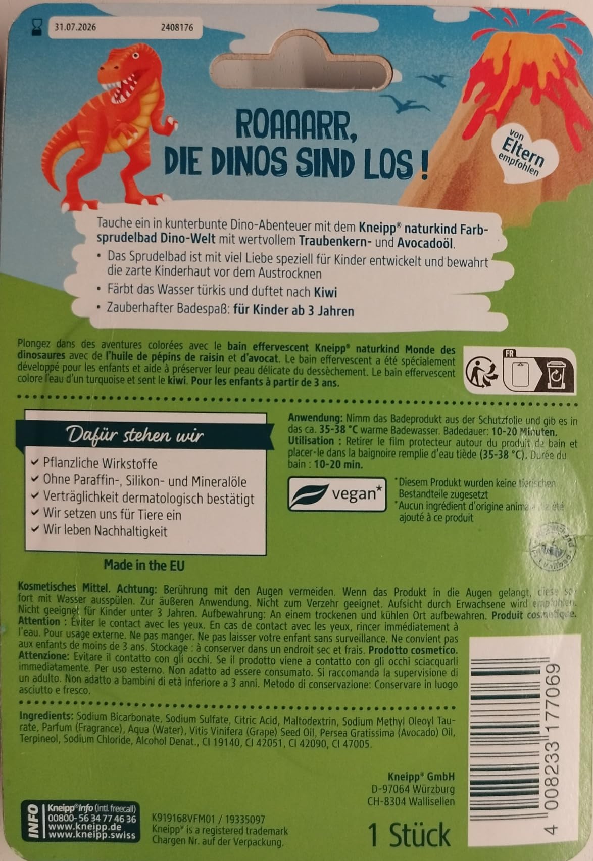 Gute Hautverträglichkeit
