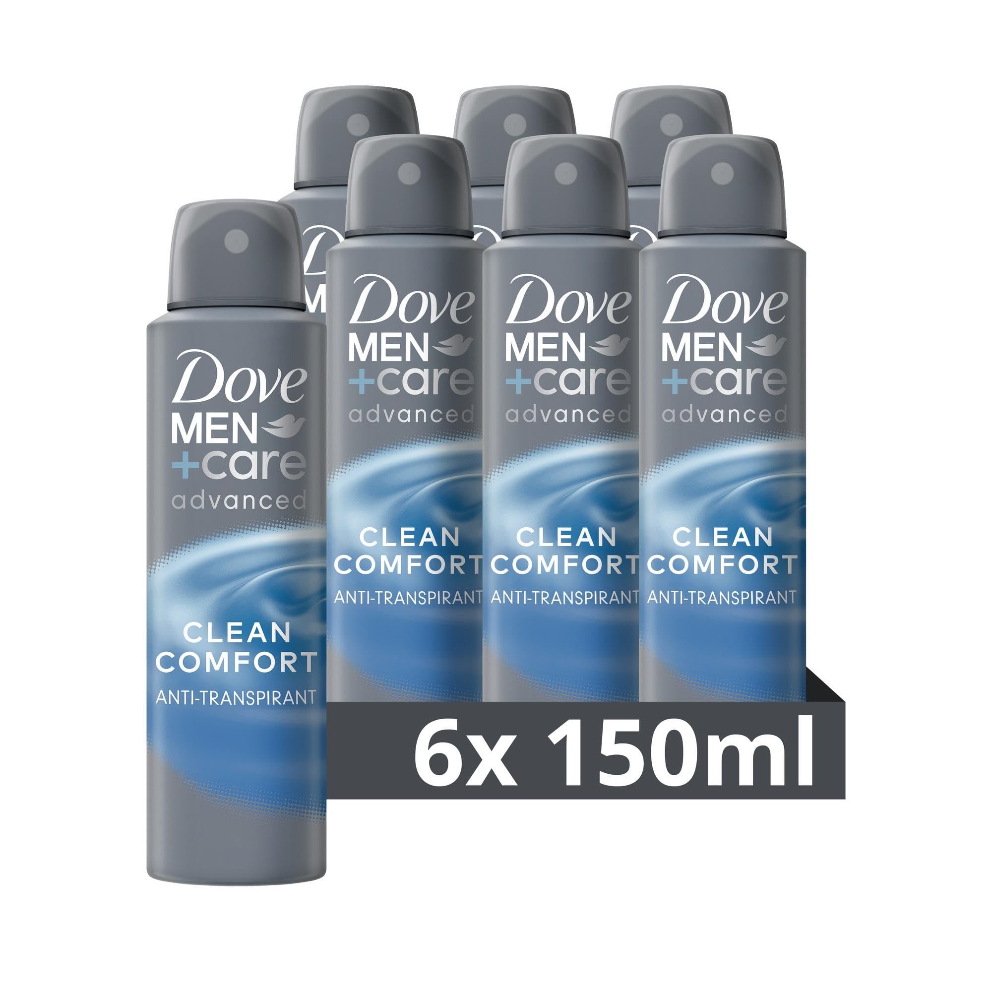 dove-men-care-advanced-anti-transpirant-spray-clean-comfort-6-x-150-ml-deo-mit-7 image 1