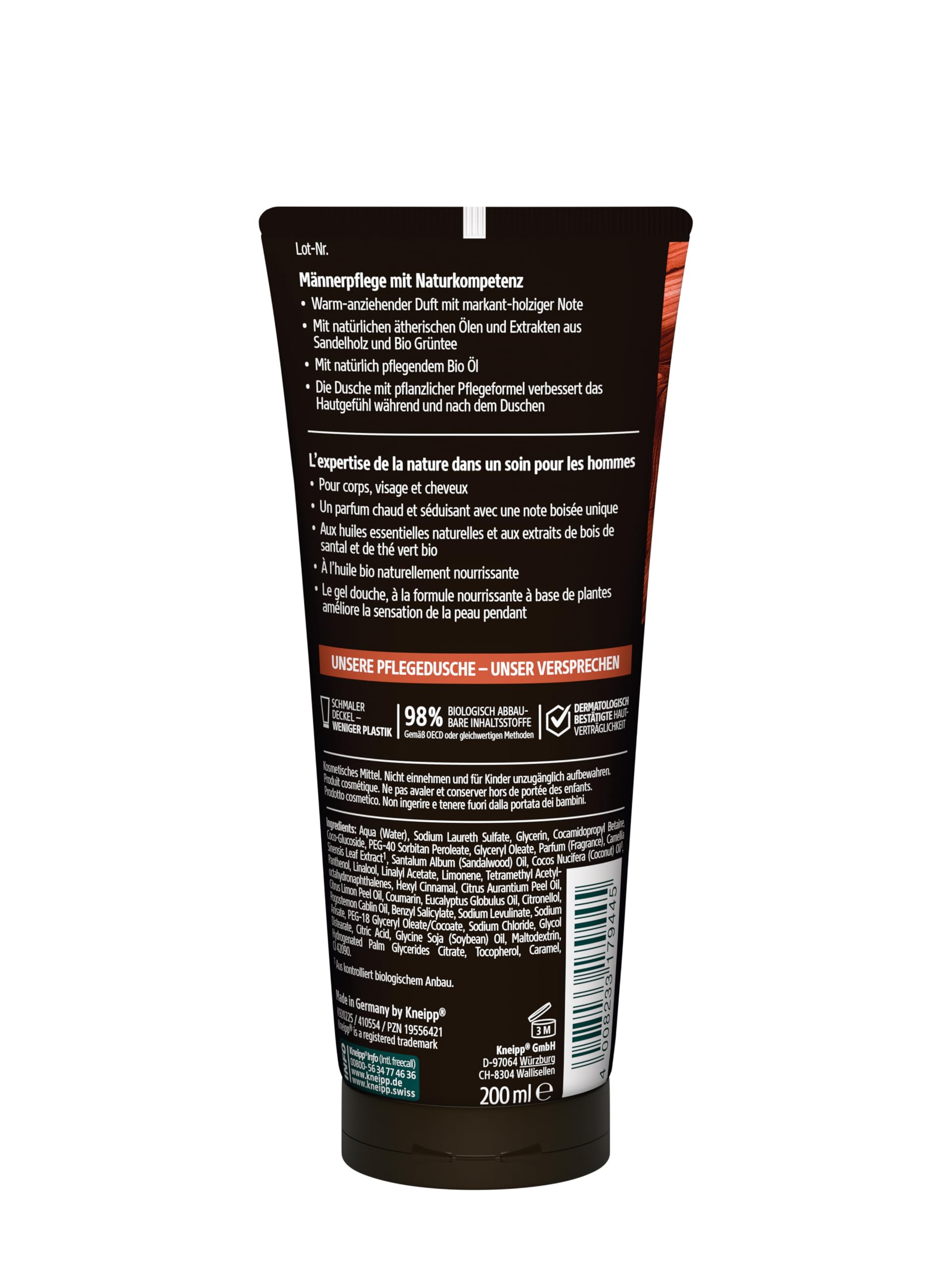 kneipp-men-3-in-1-wild-duschgel-200-ml-duschgel-f-r-haut-haar-gesicht-mit-sandel image 2