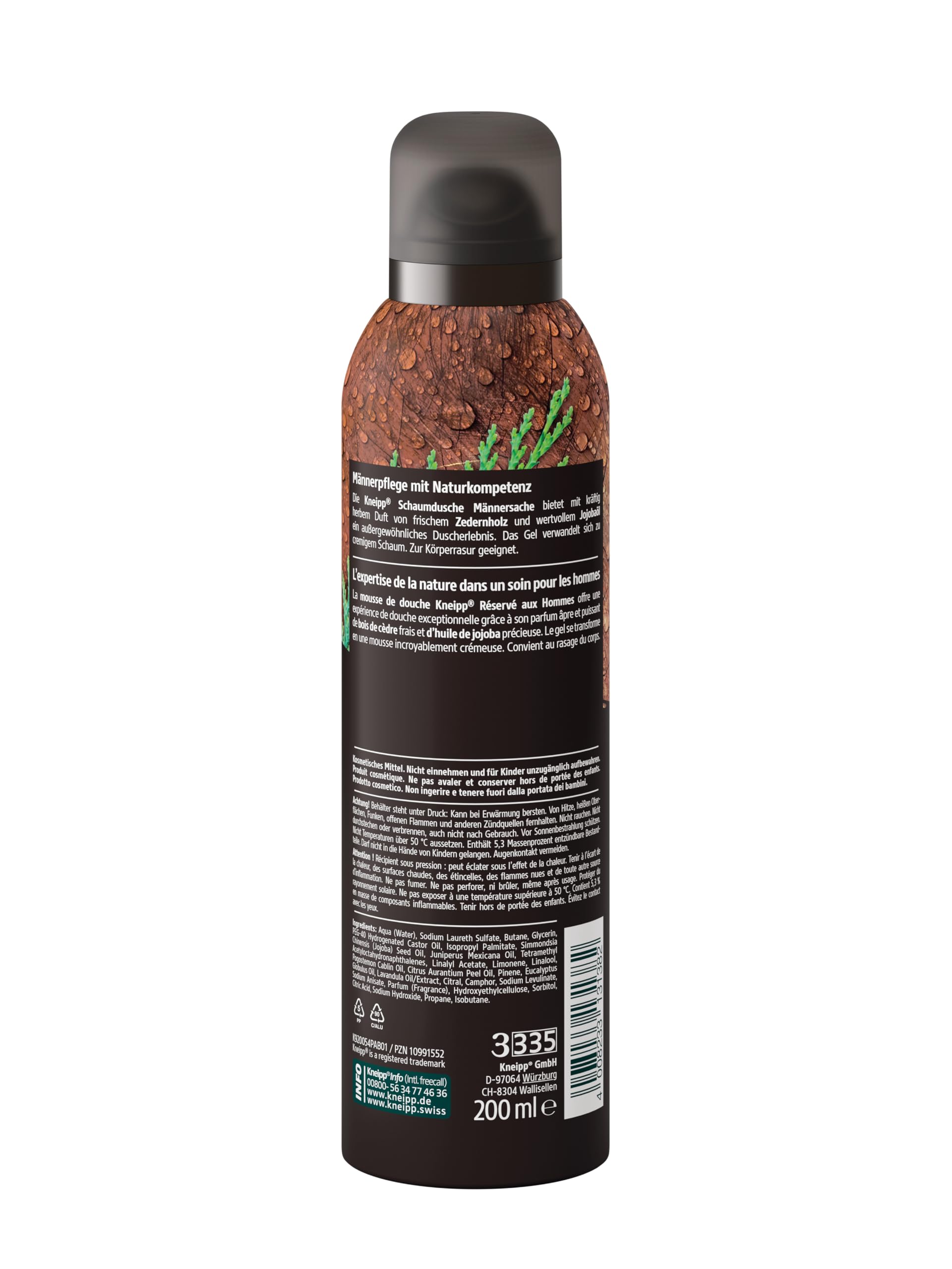 kneipp-schaumdusche-m-nnersache-zedernholz-jojoba-l-200-ml image 2