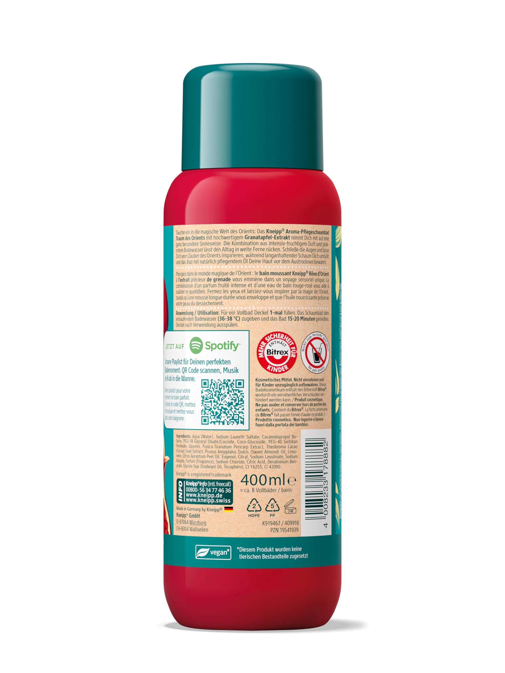 kneipp-aroma-pflegeschaumbad-traum-des-orients-400-ml-schaumbad-mit-granatapfel- image 2
