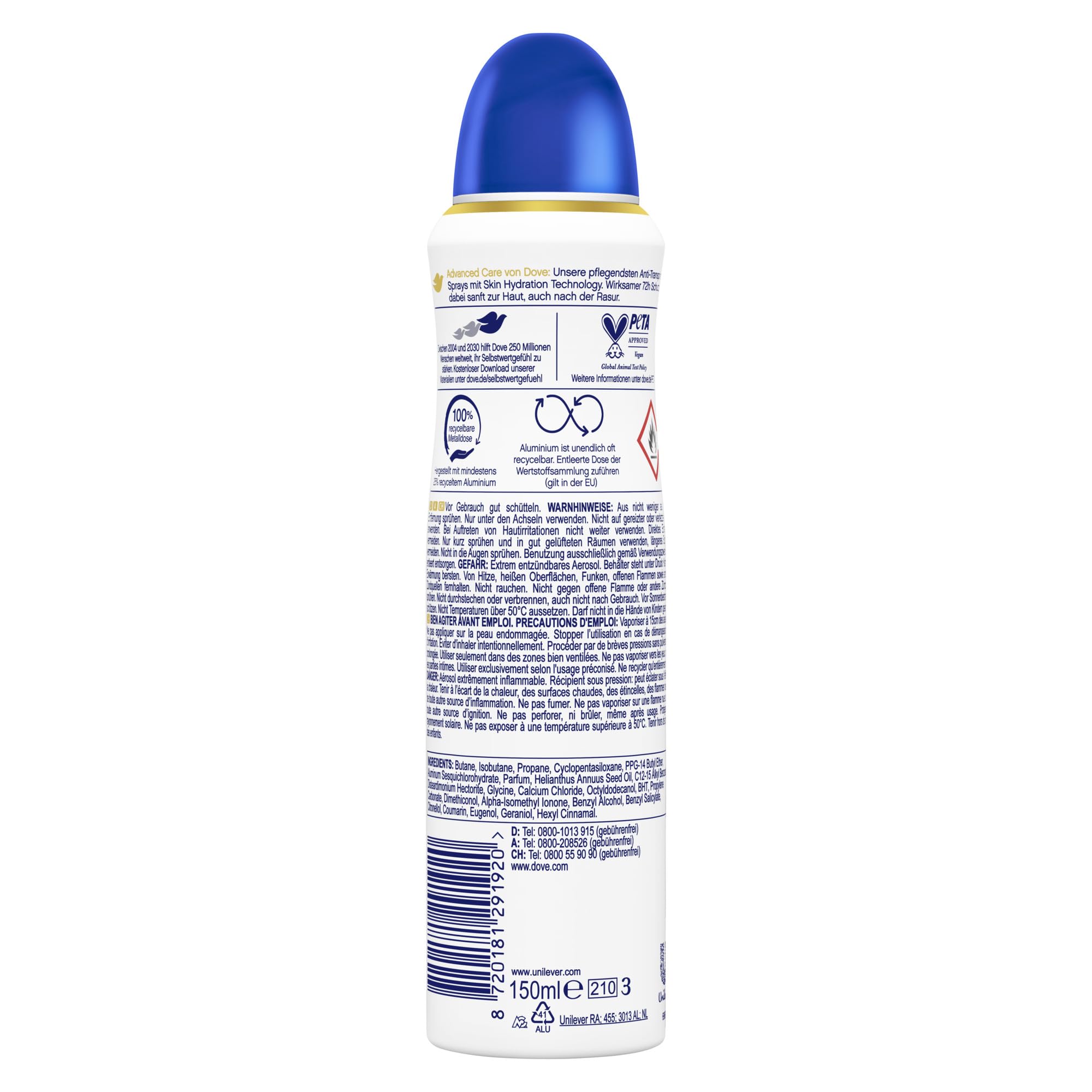 dove-advanced-care-deo-spray-original-anti-transpirant-72h-schutz-mit-pro-cerami image 2