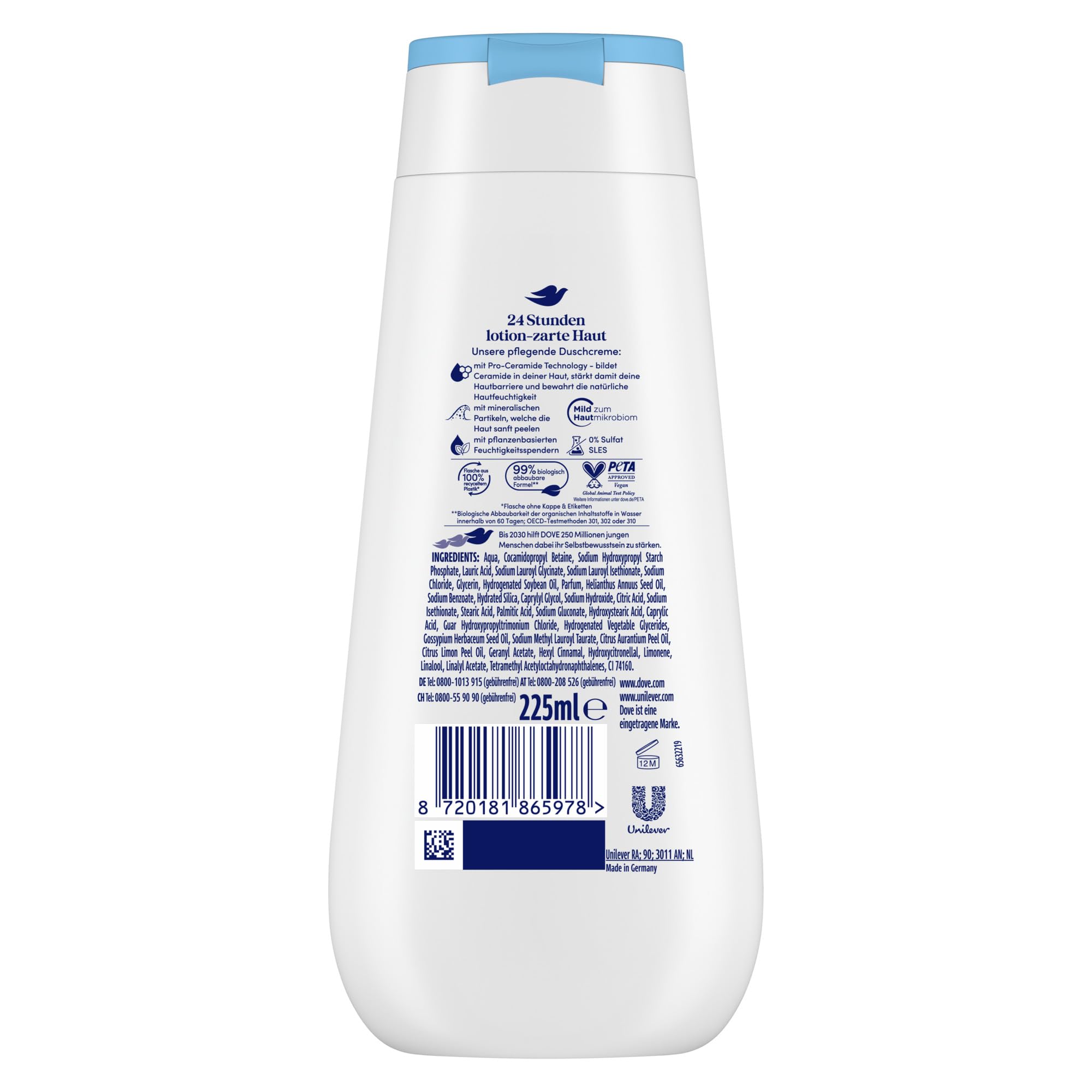 dove-advanced-care-duschcreme-mildes-peeling-pflege-pro-ceramide-12x225-ml-mehrp image 3