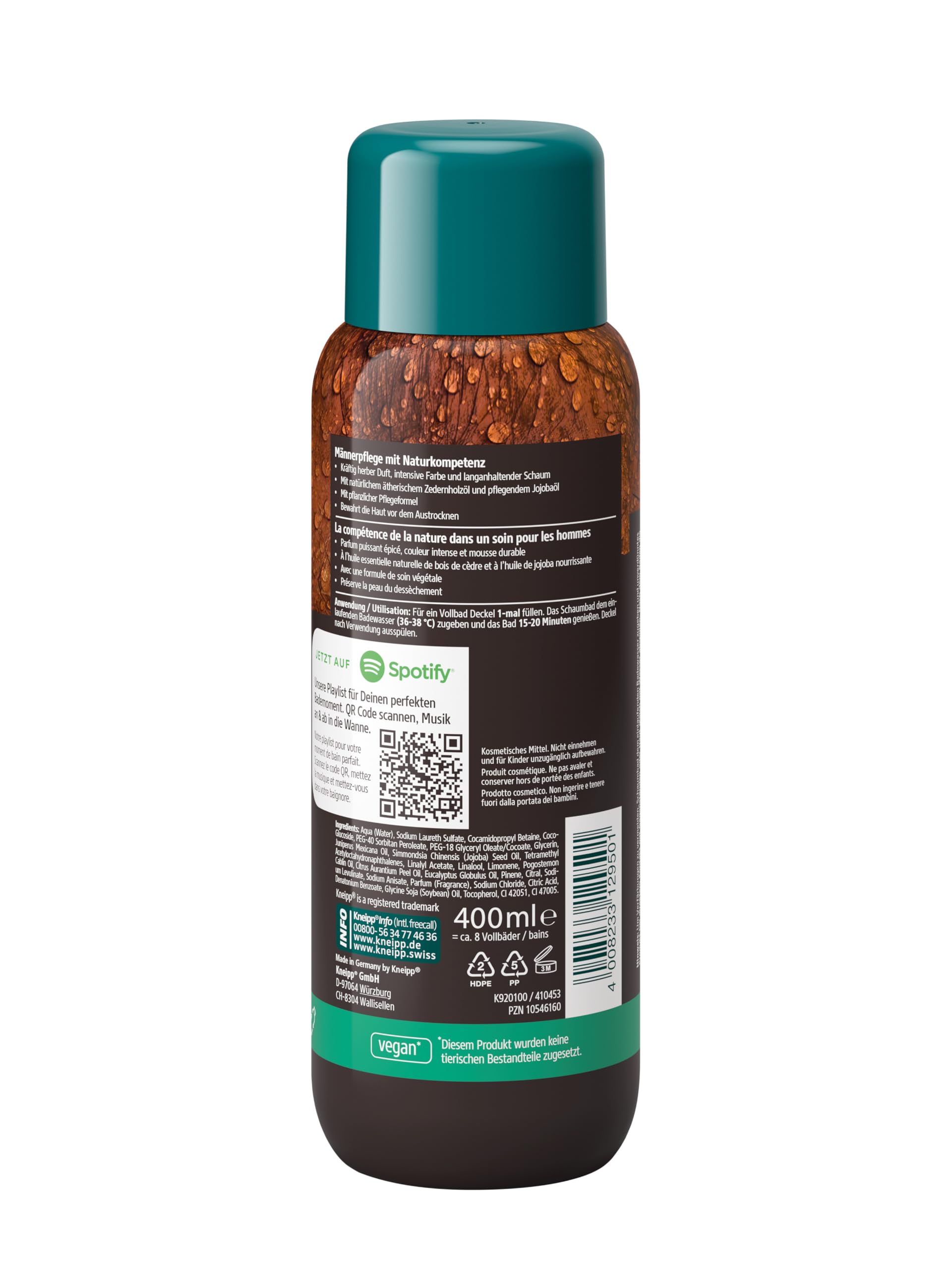 kneipp-men-aroma-pflegeschaumbad-m-nnersache-400-ml-mit-zedernholz-l-und-jojoba- image 2