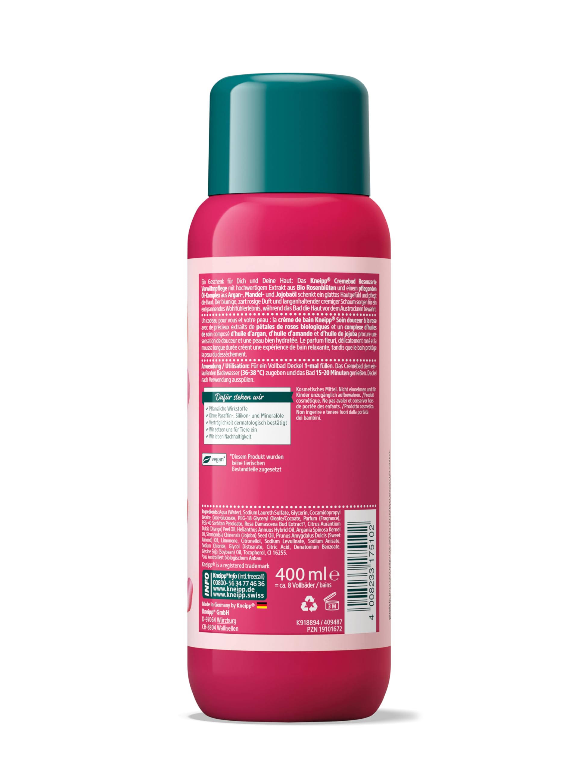 kneipp-cremebad-rosenzarte-verw-hnpflege-400-ml-cremebad-mit-bio-rosenbl-ten-ext image 2