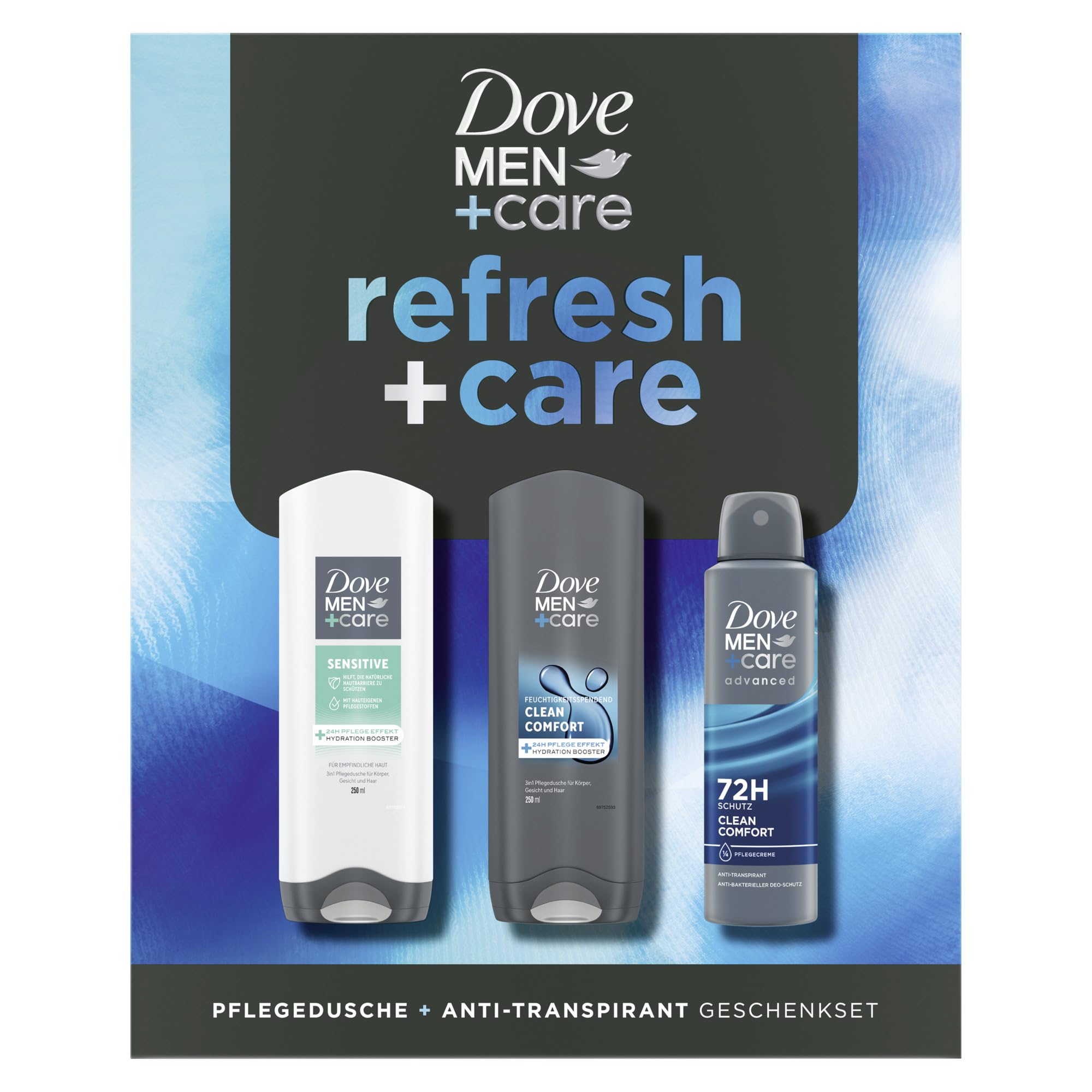 dove-men-care-geschenkbox-refresh-care-2x-3-in-1-pflegedusche-sensitive-clean-co image 1