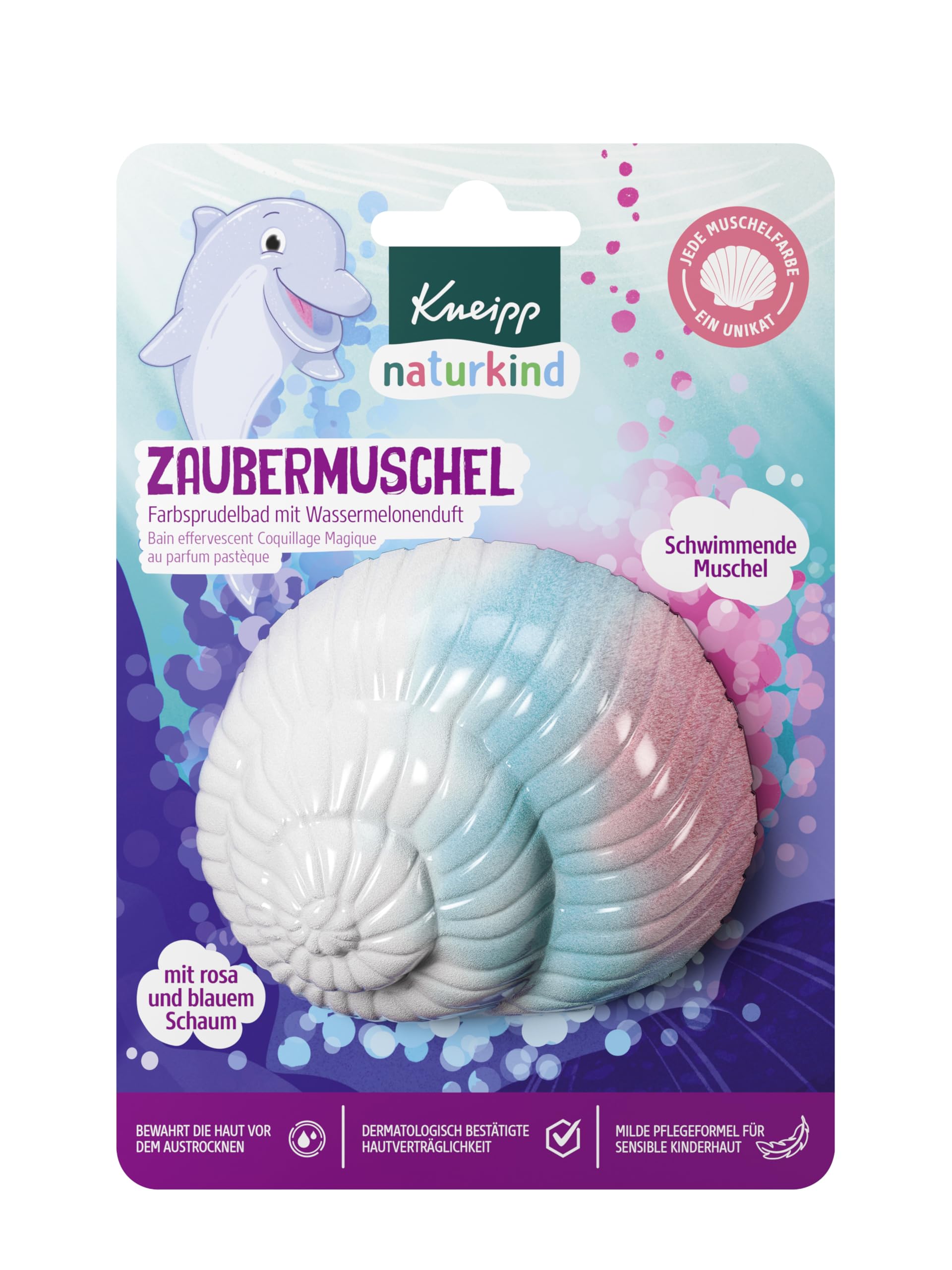 kneipp-naturkind-farbsprudelbad-zaubermuschel-wassermelone-traubenkern-avocado-l image 1