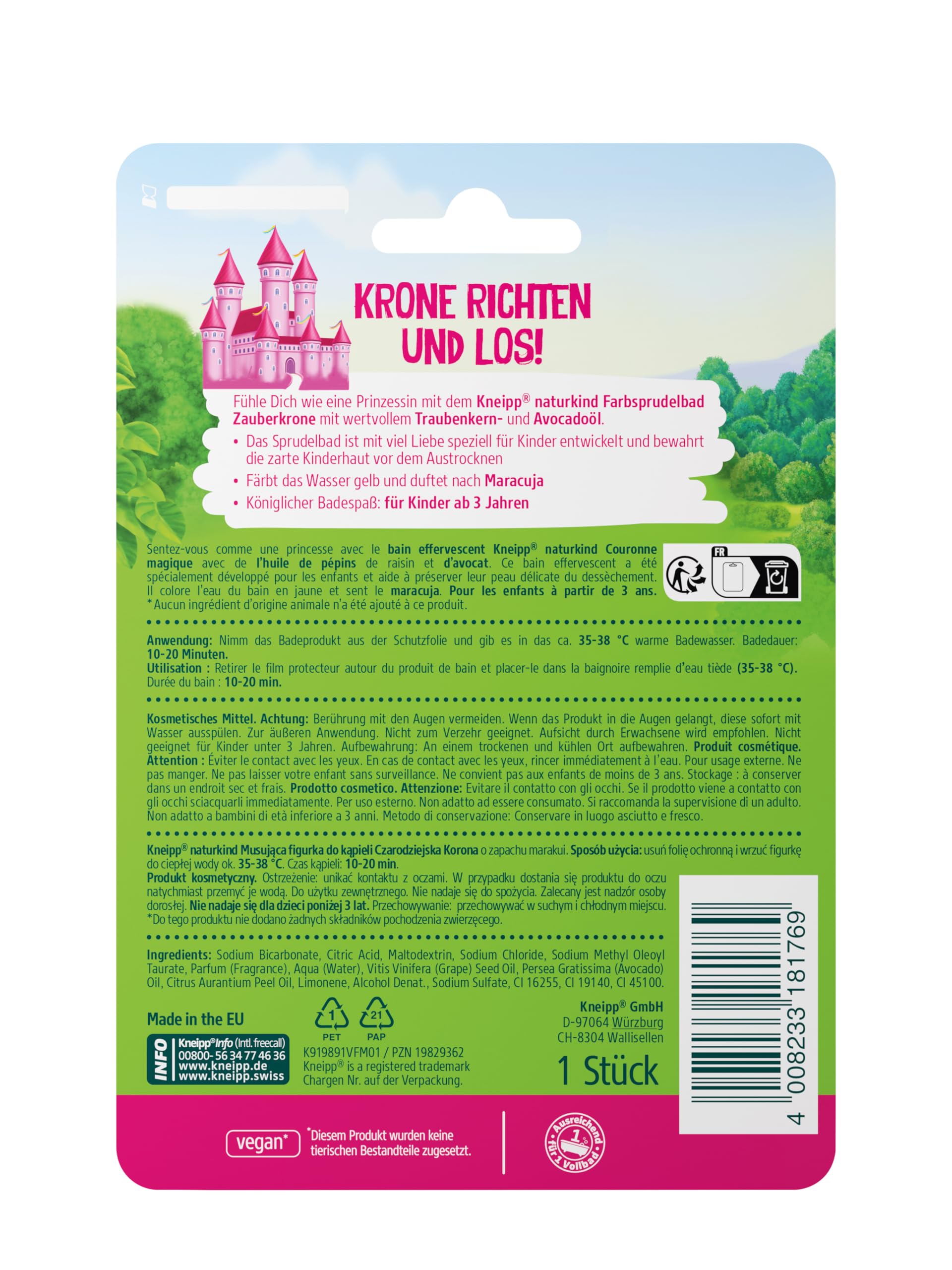 kneipp-naturkind-zauberkrone-farbsprudelbad-badebombe-f-r-kinder-mit-maracujaduf image 3