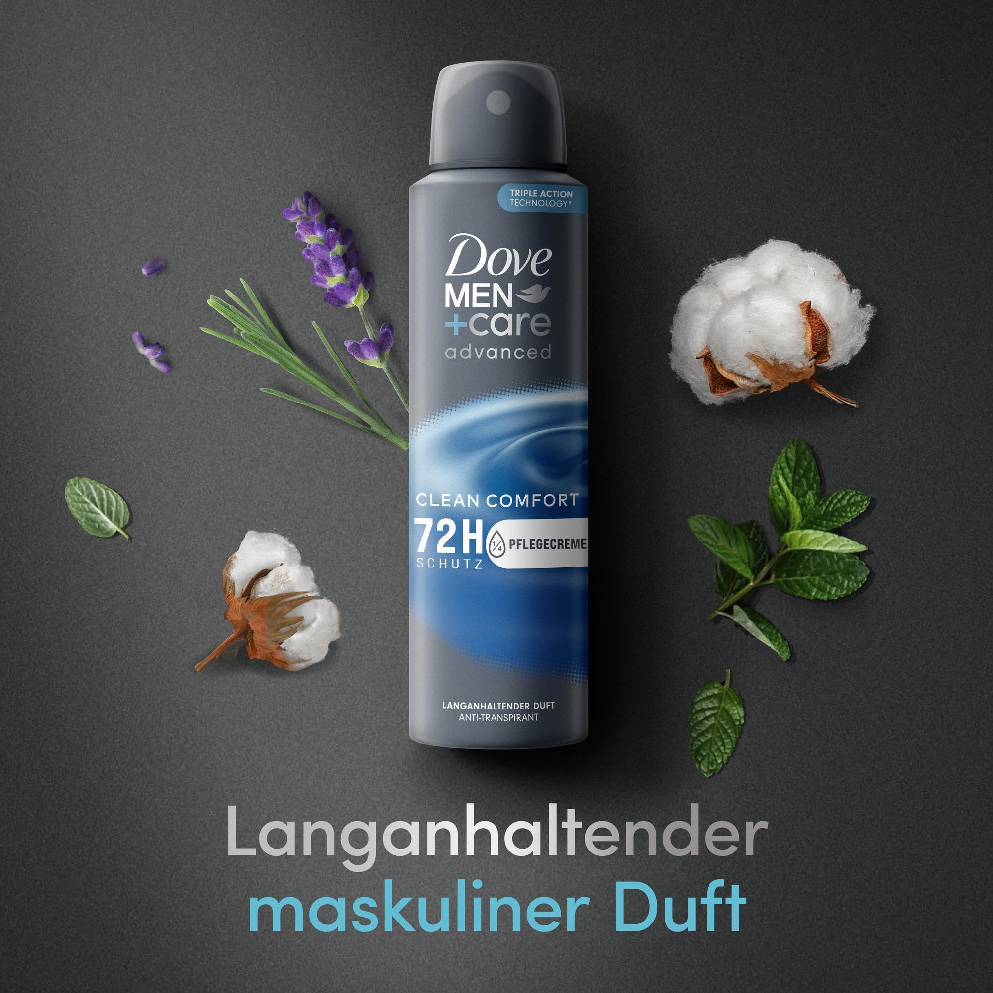 dove-men-care-advanced-anti-transpirant-spray-clean-comfort-6-x-150-ml-deo-mit-7 image 5