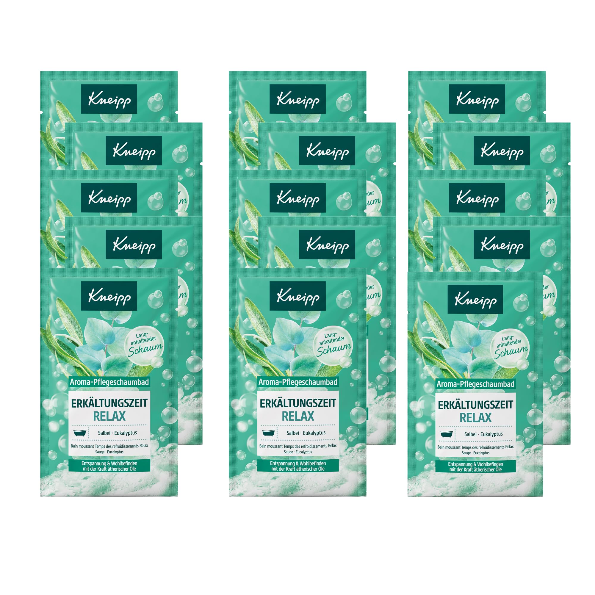 kneipp-aroma-pflegeschaumbad-erk-ltungszeit-relax-salbei-eukalyptus-15-x-50-ml image 1